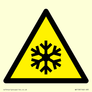 W010 Warning: Low temperature/freezing conditions